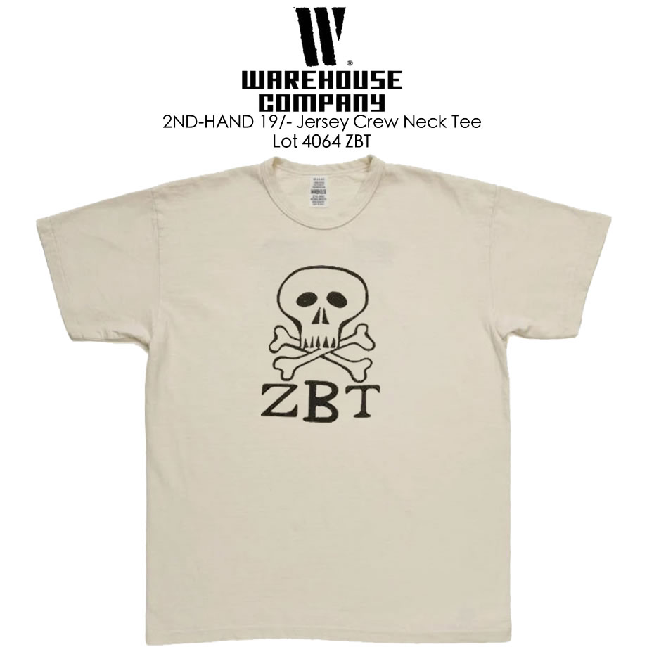 WAREHOUSE（ウエアハウス） LOT 4064 ZBT 2ND-HAND クルーネック TEE