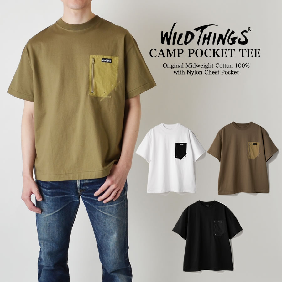 ワイルドシングス WILDTHINGS CAMP ポケットTシャツ ユニセックス アウトドア WT23039KY