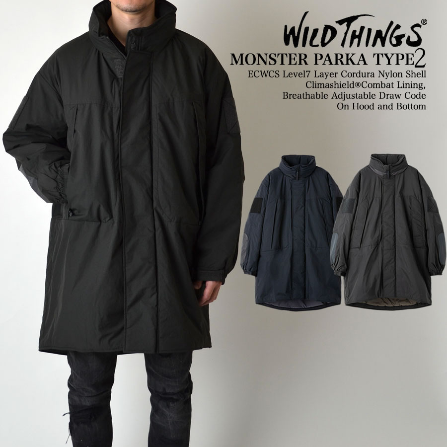 ワイルドシングス　モンスターパーカー　Type2　 M　新品、未使用 WILD THINGS - MONSTER PARKA TYPE2 - モンスターパーカー タイプ2