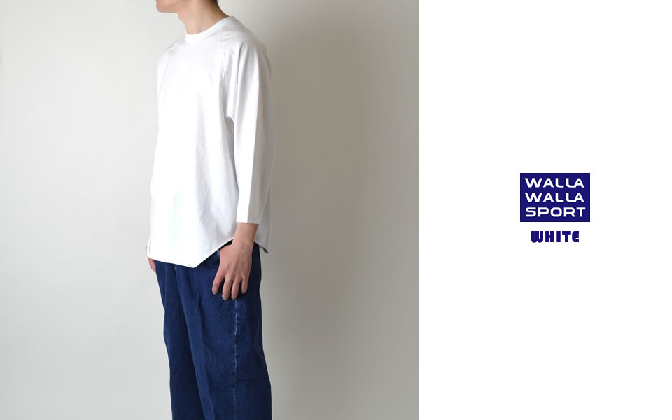 WALLA WALLA SPORT（ワラワラスポーツ） 3/4 BASEBALL TEE SOLID 7分袖