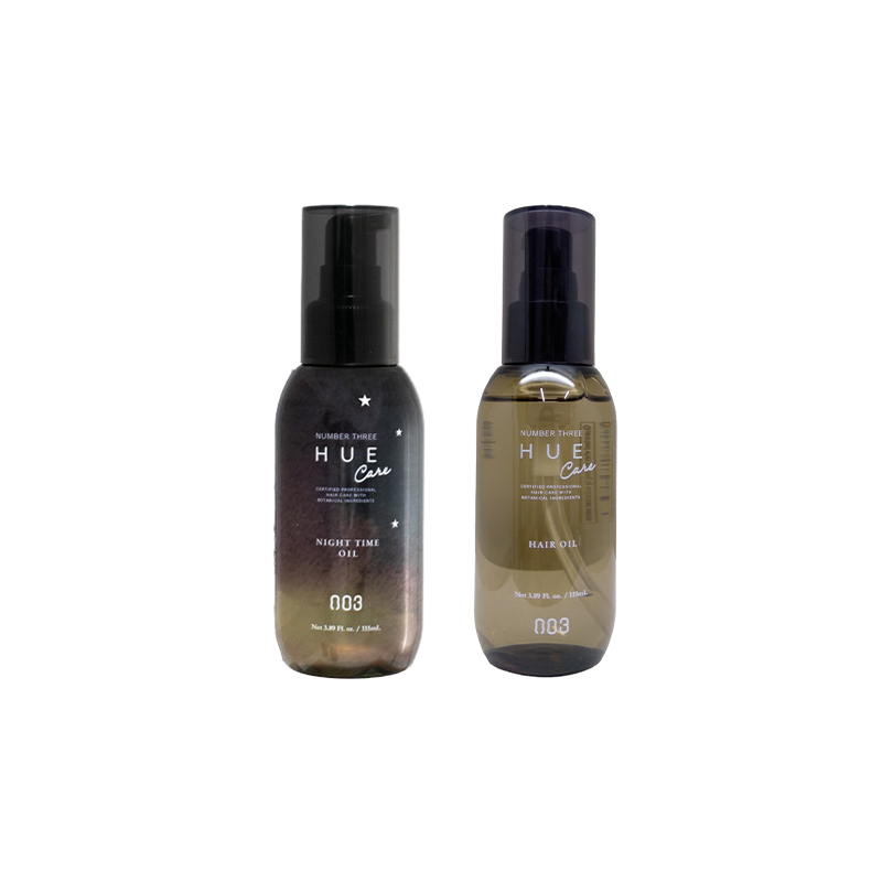 HUE ○ 3本セット ナンバースリー ヒュウケア ヘアオイル 115ml
