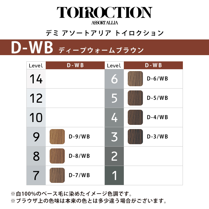 デミ アソートアリア トイロクション ブラウンライン 80g 1剤 ディープウォームブラウン | 【メール便対応4個まで】 D-3/WB D-4/WB D-5/WB D-6/WB D-7/WB |  | 01