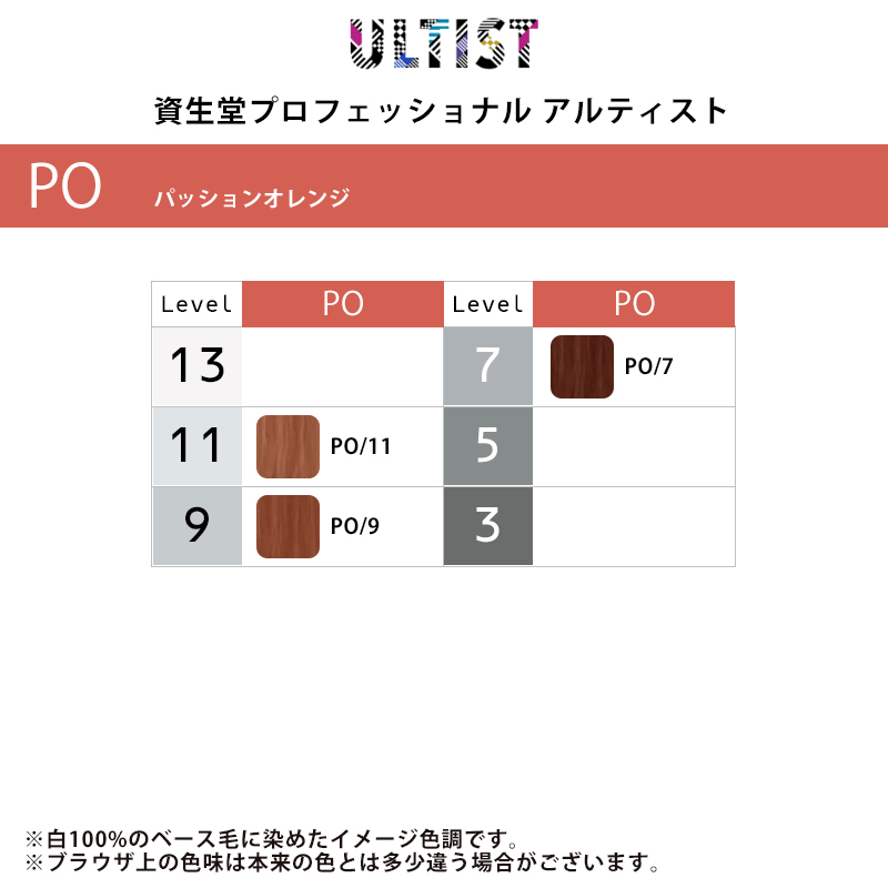資生堂 アルティスト パッションオレンジ9 20本 SHISEIDO PROFESSIONAL（資生堂プロフェッショナル） 資生堂