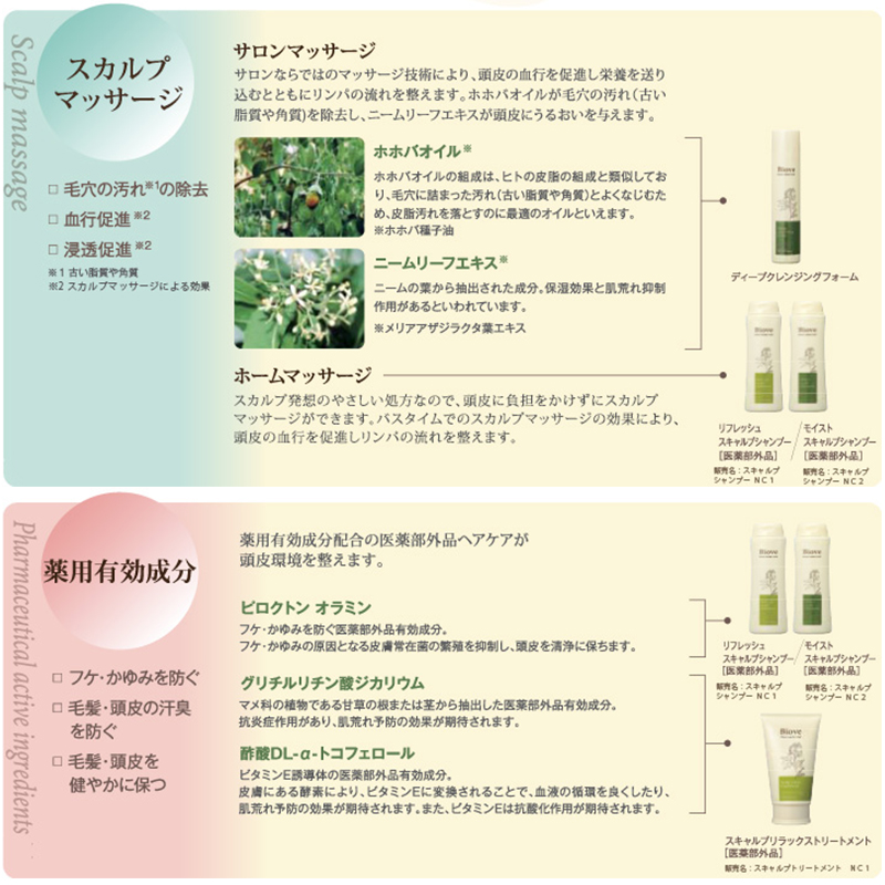 ビオーブ　頭皮お手入れ　各種 ビオーブについて｜スカルプエイジングケア ビオーブ(Biove)公式サイト