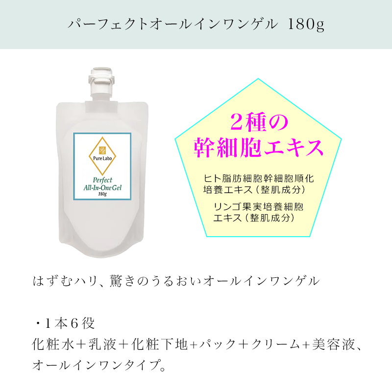 PureLabo ピュアラボ W幹細胞 パーフェクトオールインワンゲル 180g