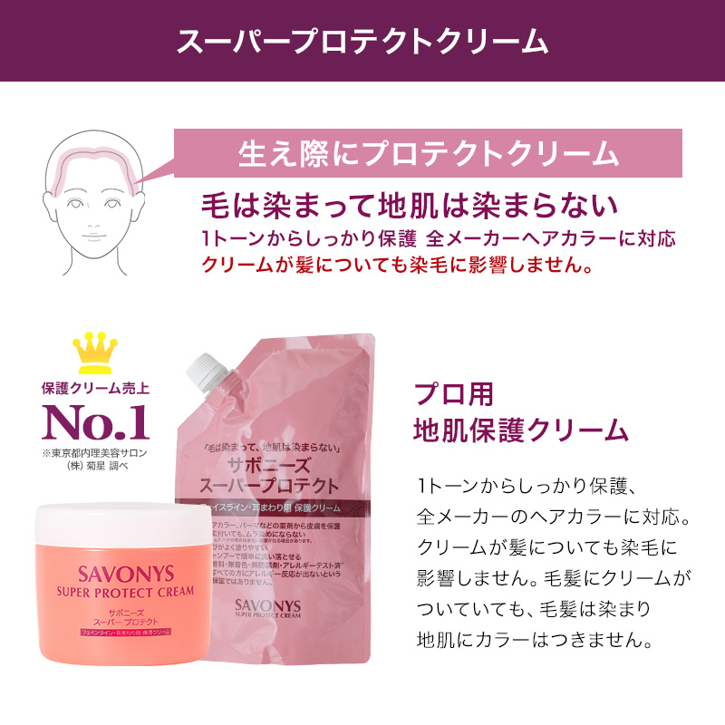 菊星 サボニーズ スーパープロテクトクリーム 250g|savonys 頭皮用保護