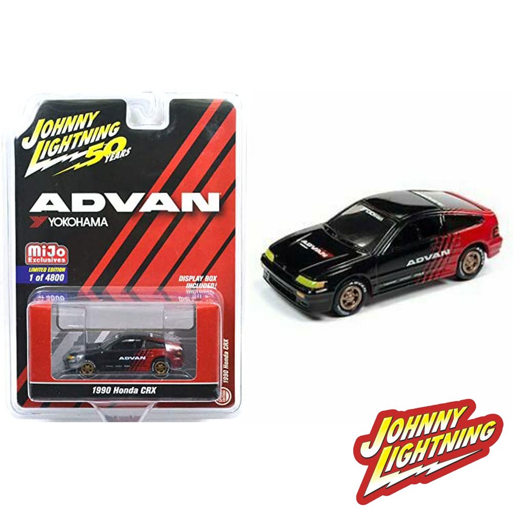 Johnny Lightning/ジョニーライトニング Yokohama ADVAN 1/64 ダイキャストミニカー 1990 Honda CRX  (ブラック/レッド) :18093320019:RayRay - 通販 - Yahoo!ショッピング