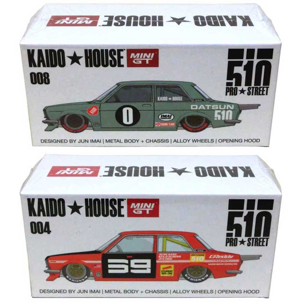 Kaido House/街道ハウス ミニカー 1/64 MiniGT x KaidoHouse Datsun 510 ProStreet  SK510、KDO510 2台セット (オレンジ、ミントグリーン) :43093322013:RayRay - 通販 - Yahoo!ショッピング