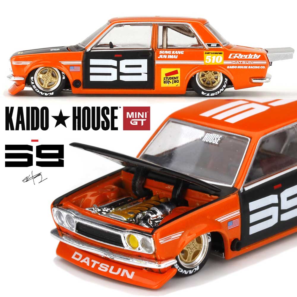 Kaido House/街道ハウス ミニカー 1/64 MiniGT x KaidoHouse Datsun 510 ProStreet  SK510、KDO510 2台セット (オレンジ、ミントグリーン) :43093322013:RayRay - 通販 - Yahoo!ショッピング