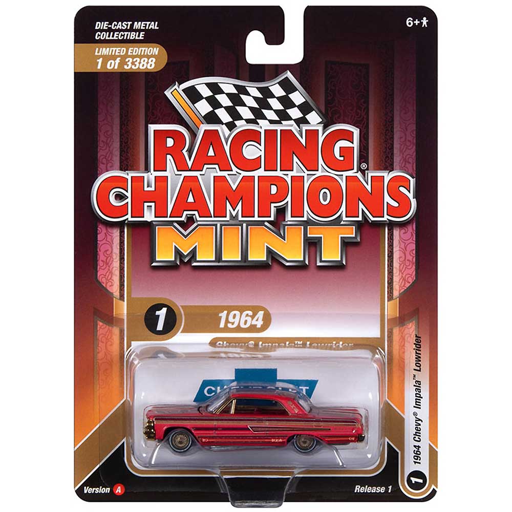 Racing Champions/レーシングチャンピオン Mint 限定 1/64 ミニカー ローライダー インパラ 1964 Chevy  Impala Lowrider (マゼンタ)