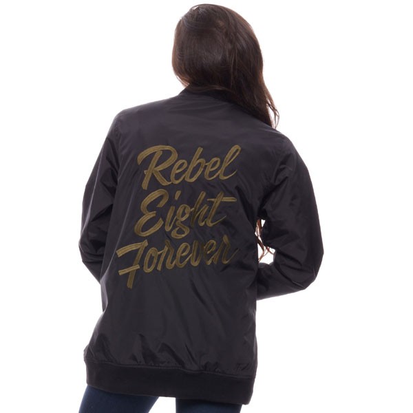 Rebel8/レベルエイト レディース ボンバージャケット Womens Rebel8 Forever Bomber Jacket (ブラック)  SALE セール