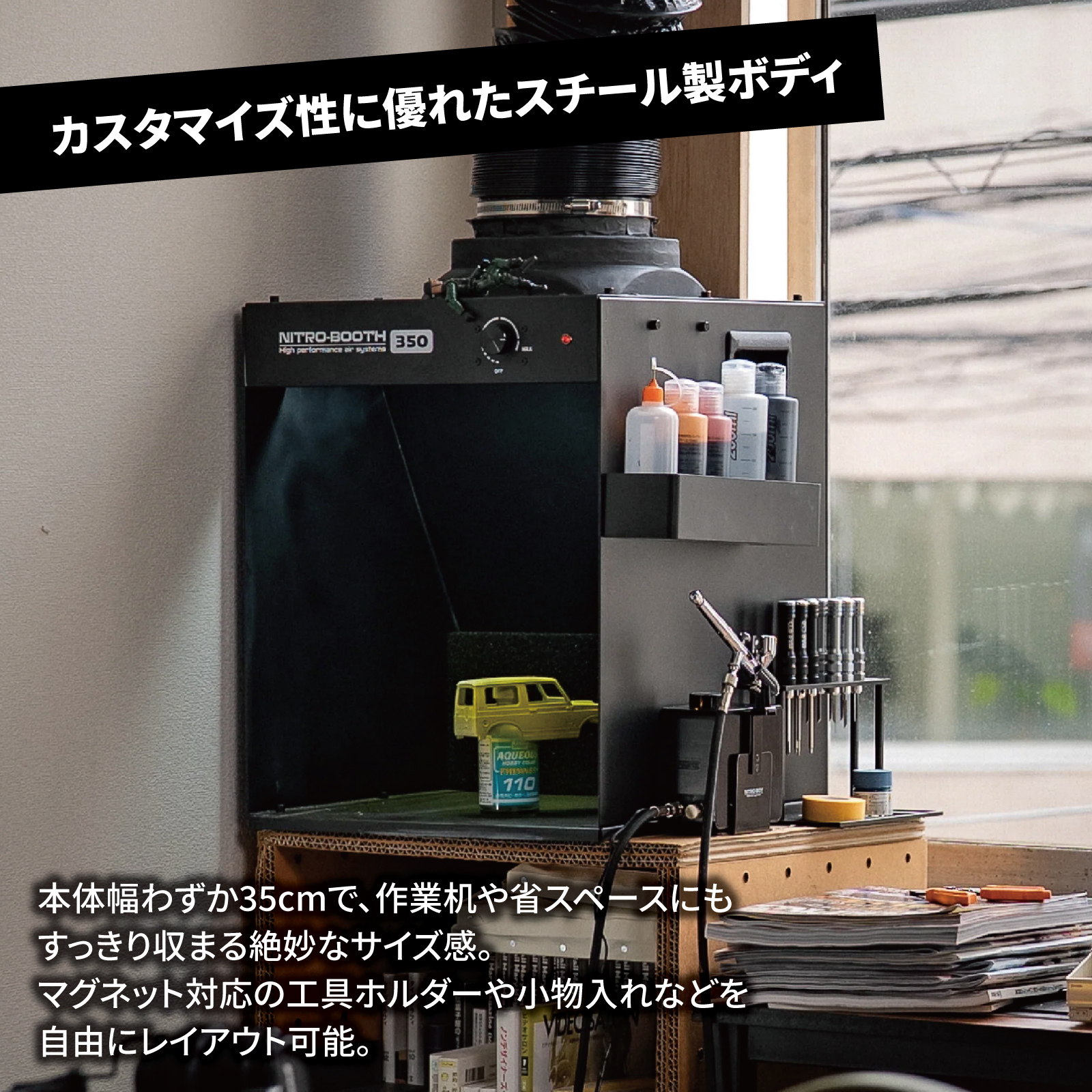 NITRO-BOOTH 350 高性能エアシステム PROFIX NITRO-BOOTH ニトロブース 卓上塗装ブース 350 – RAYWOOD