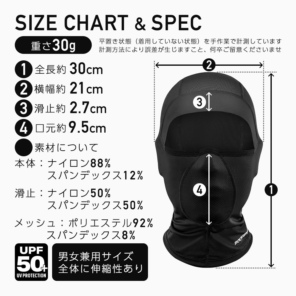 ずれないバラクラバ