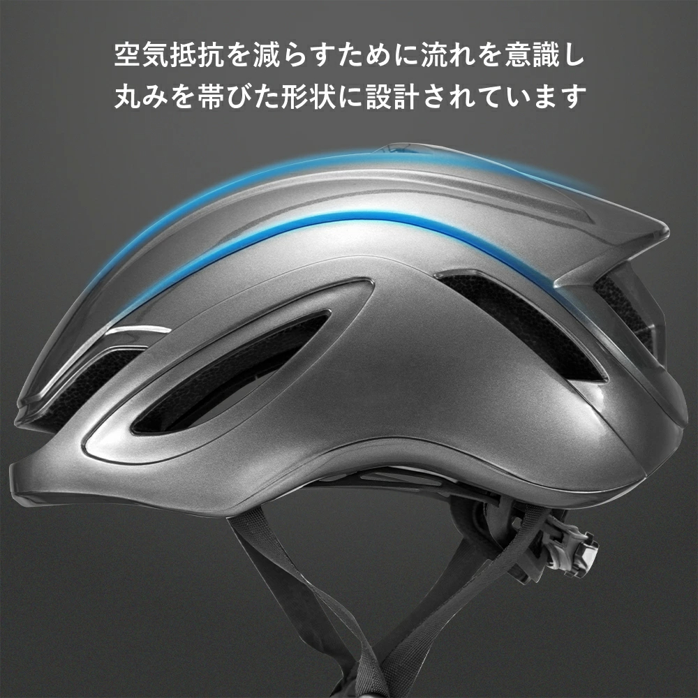ヘルメット 自転車 M L 2サイズ 55-61cm エアロ設計 サイズ調整可能 流 