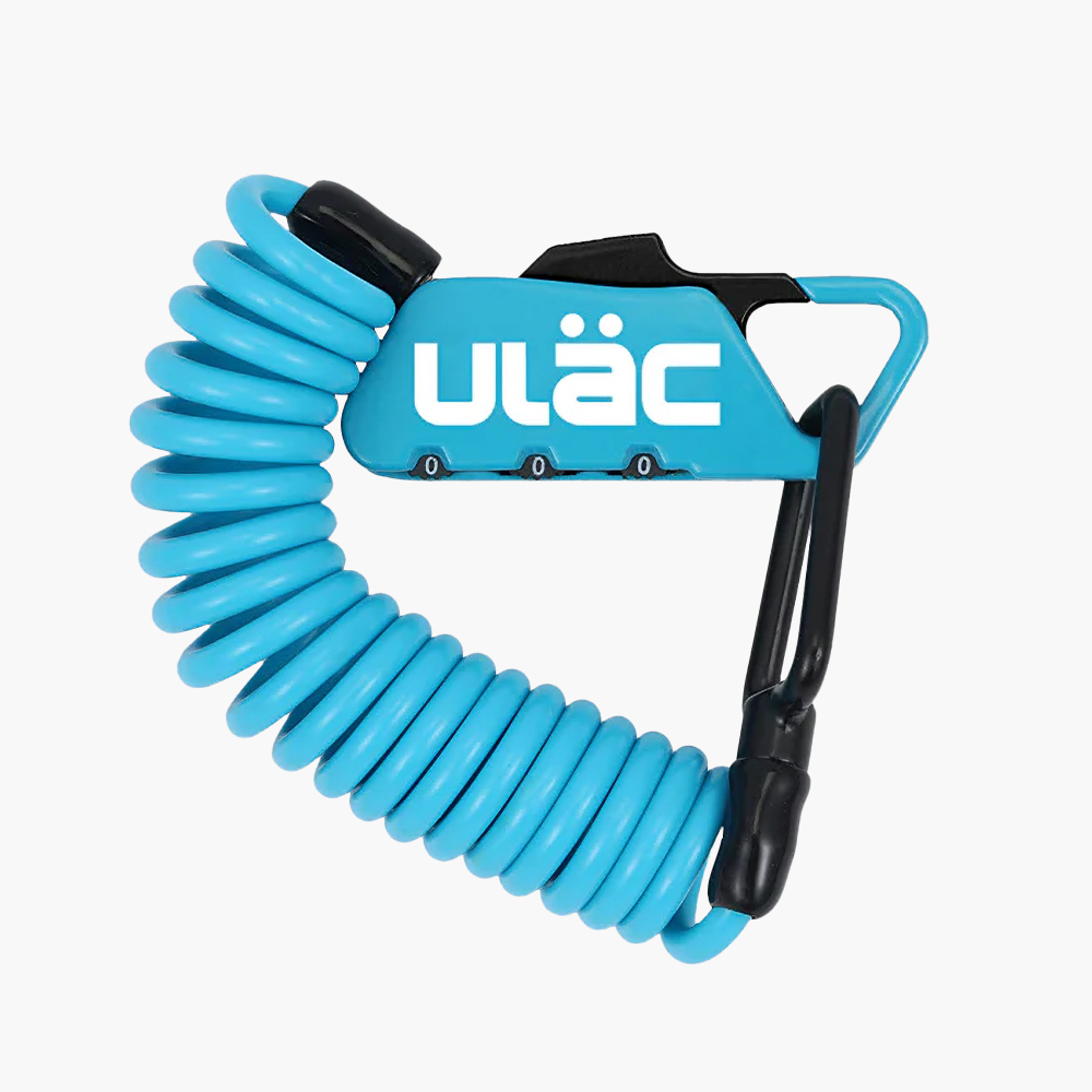 ULAC バイク 鍵 ダイヤルロック 3桁 ワイヤー カラビナ 伸びる 120cm