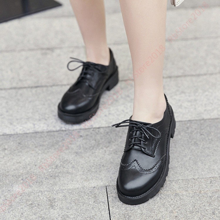 オックスフォードシューズ 3ホール チャンキーヒール フラットシューズ レースアップ マーチンタイプ カジュアルシューズ スニーカー 足長 ラウンドトゥ Www Nlqp Com