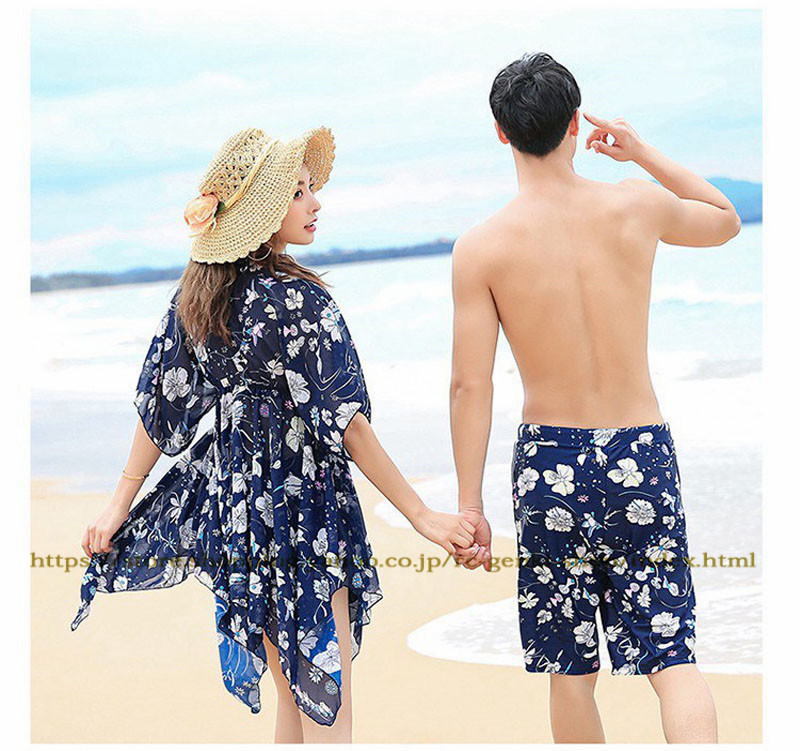Blackbough ビキニ カップル お揃い 水着 セット ペア水着 カップル ペアルック 水着 レディース タンキニ 3点