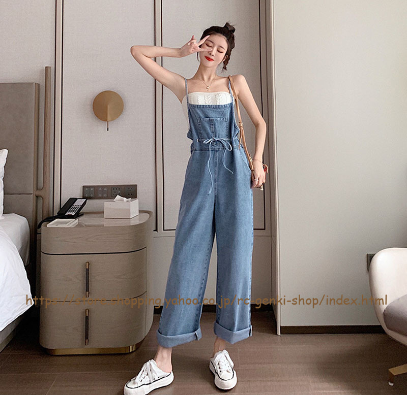  JEANS デニムサロペット オーバーオール 美品 オーバーオール レディース デニムサロペット オールインワン