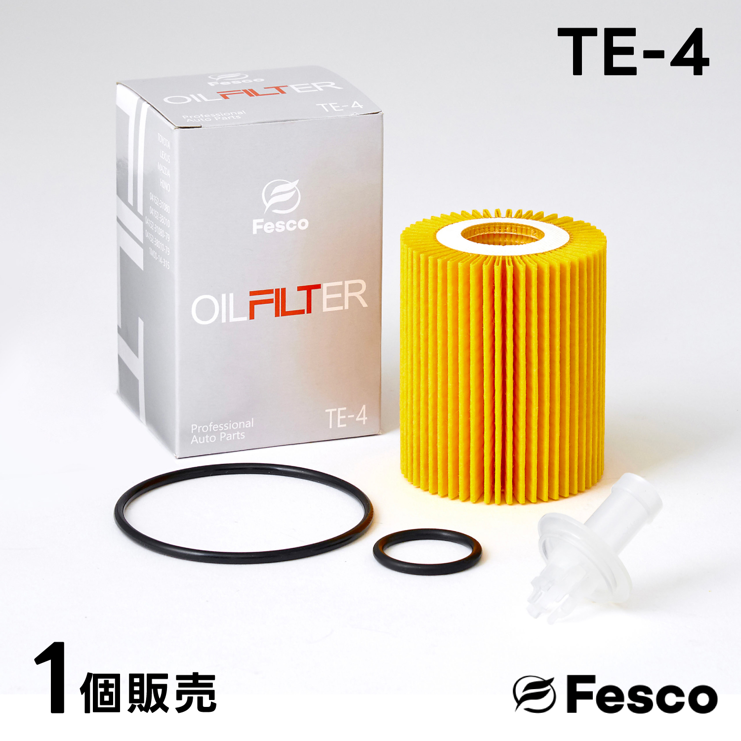 TE-4 オイルフィルター トヨタ・レクサス・日野 オイルエレメント FESCO 04152-31080 04152-38010 04152-31080-79 04152-38010-79｜rcanext