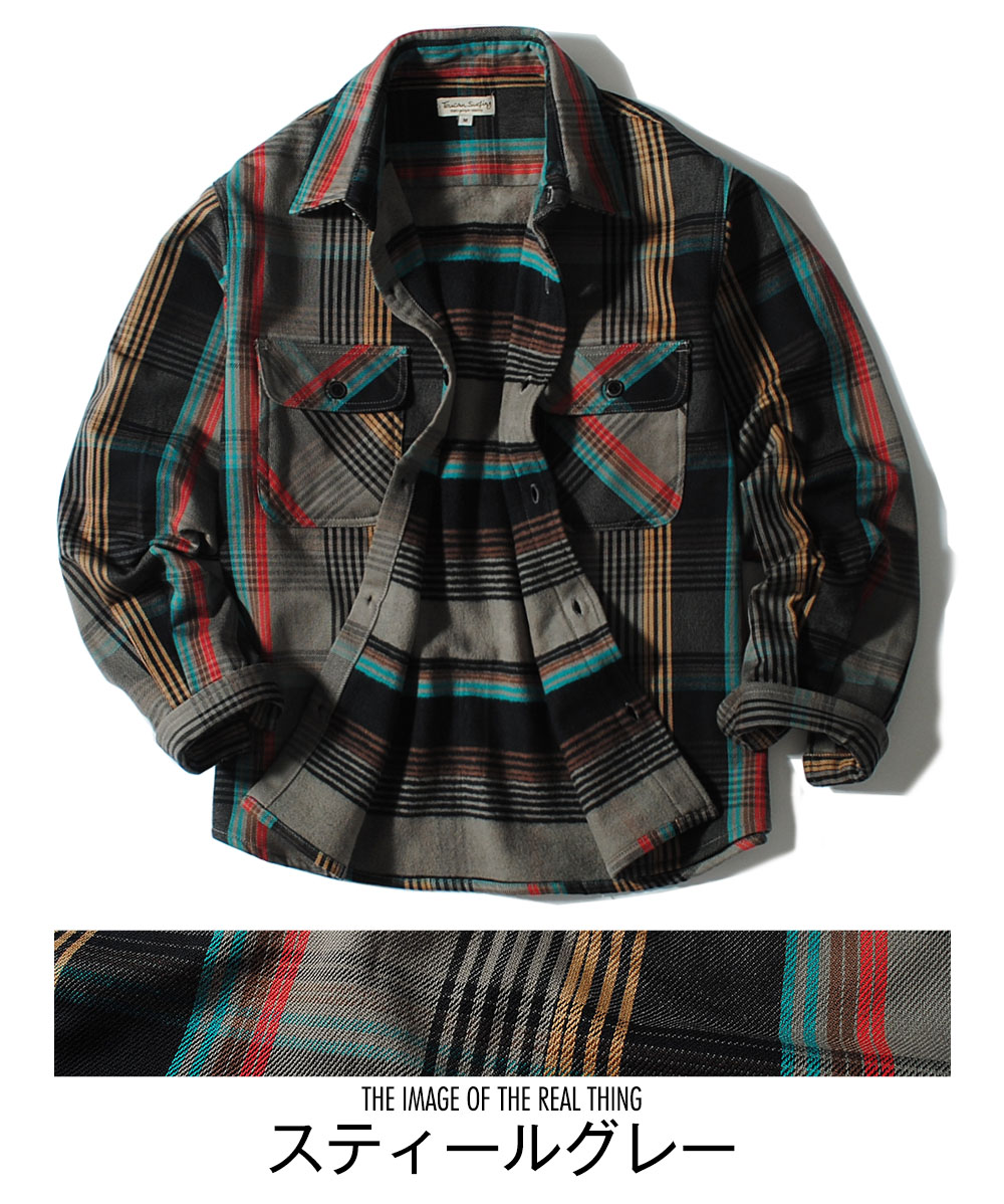 チェックシャツ メンズ 厚手 チェックネルシャツ 長袖シャツ 暖かい