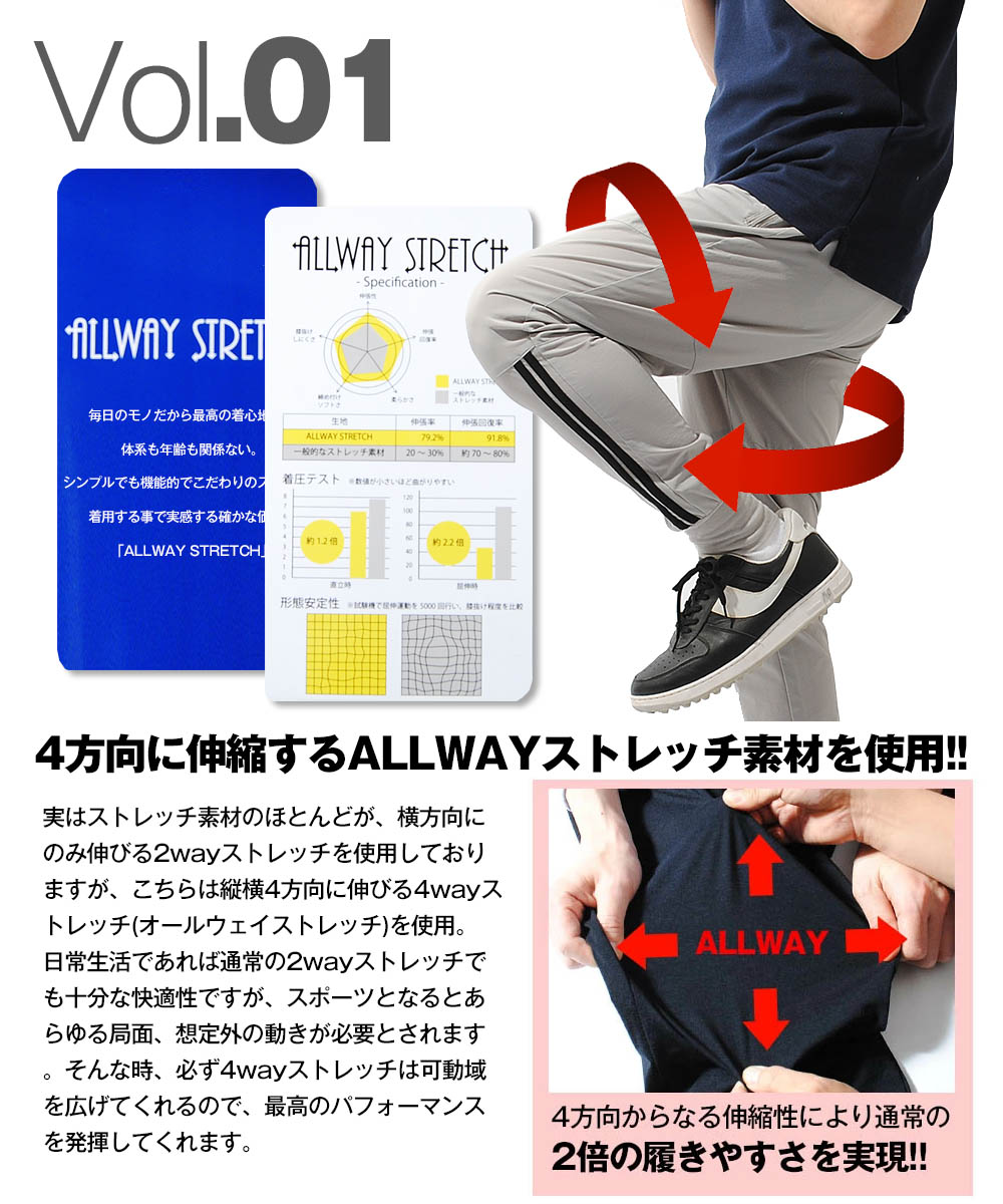 【最終値下げ❗️】JOGGER PANTS ゴルフウェア　春ゴルフ ゴルフパンツ ゴルフ ゴルフウェア メンズ ジョガーパンツ 4way