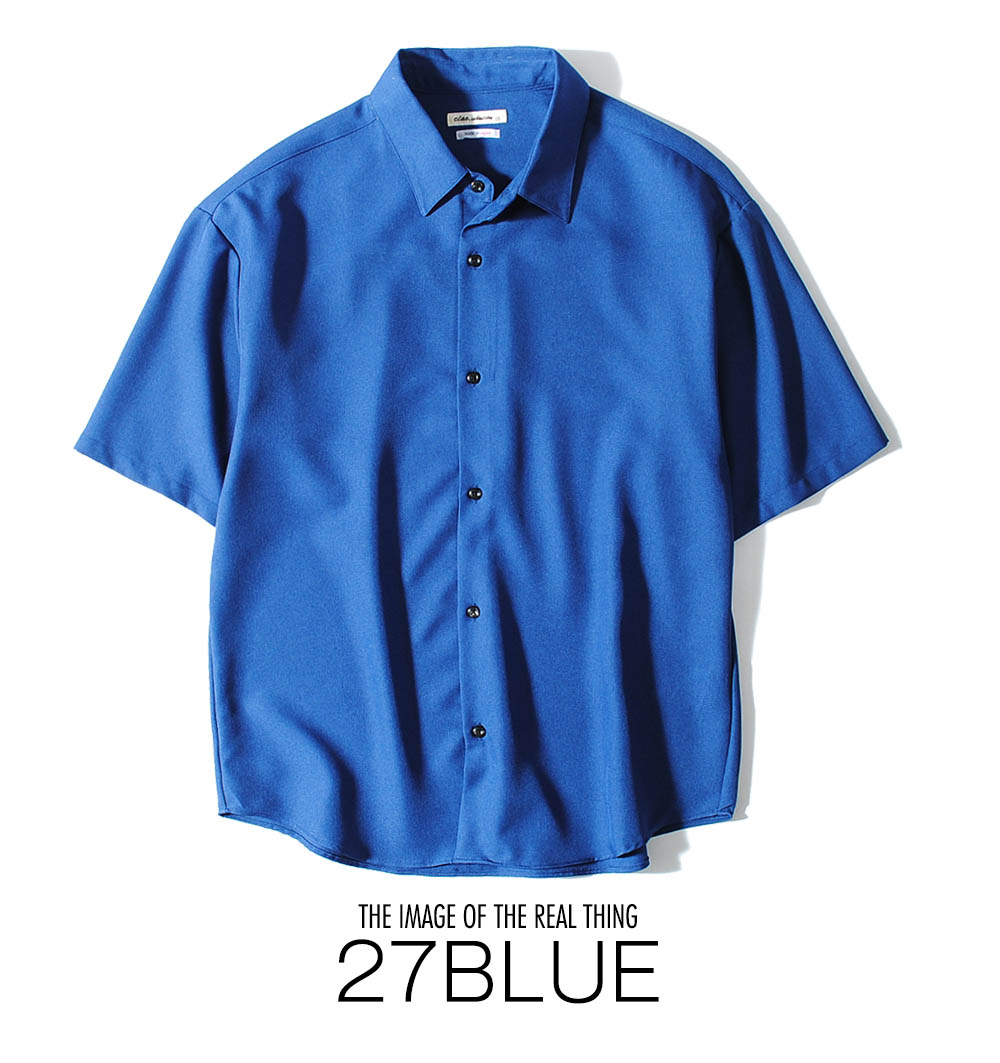 夏セール】日本製 リフラクス素材 半袖 シャツ リラックスフィット