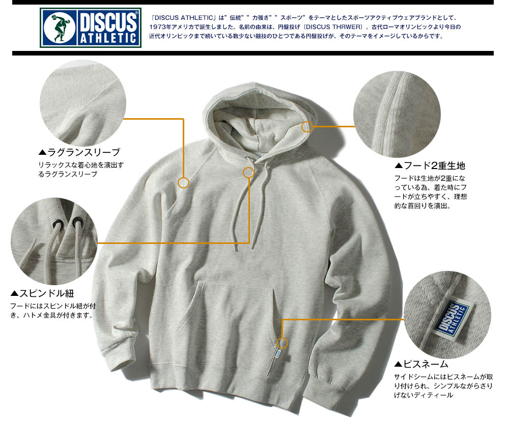 80s USA製 DISCUS ディスカス パーカー 80s USA製 DISCUS GR Swim Team スウェットパーカー 赤 L