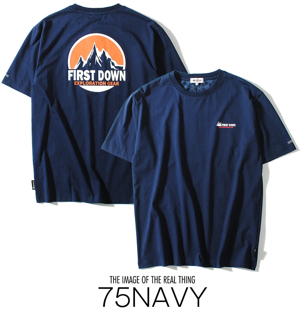 FIRST DOWN 【夏セール】Tシャツ 接触冷感キシリトールプリント