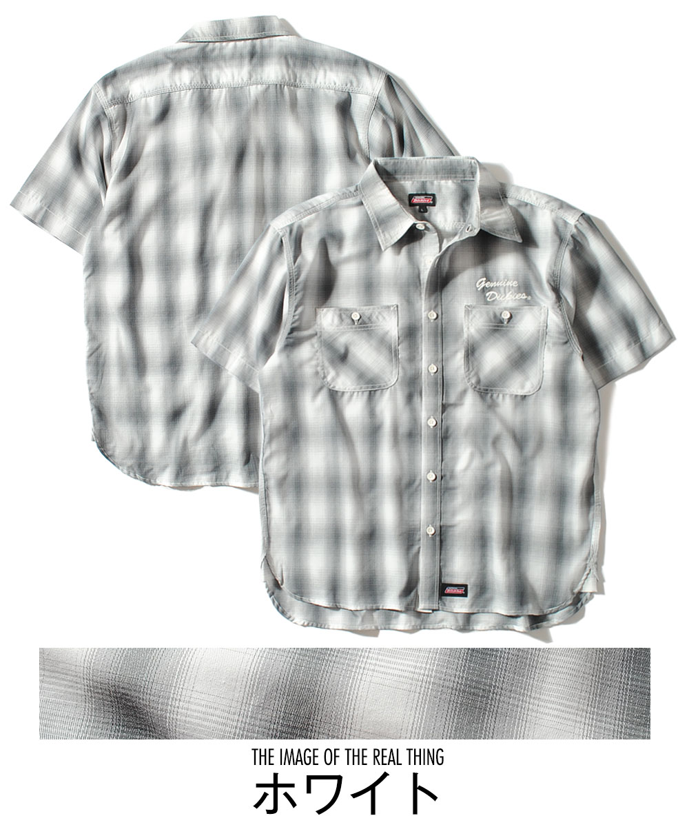 Dickies（ディッキーズ） 半袖シャツ オンブレチェックシャツ GENUINE