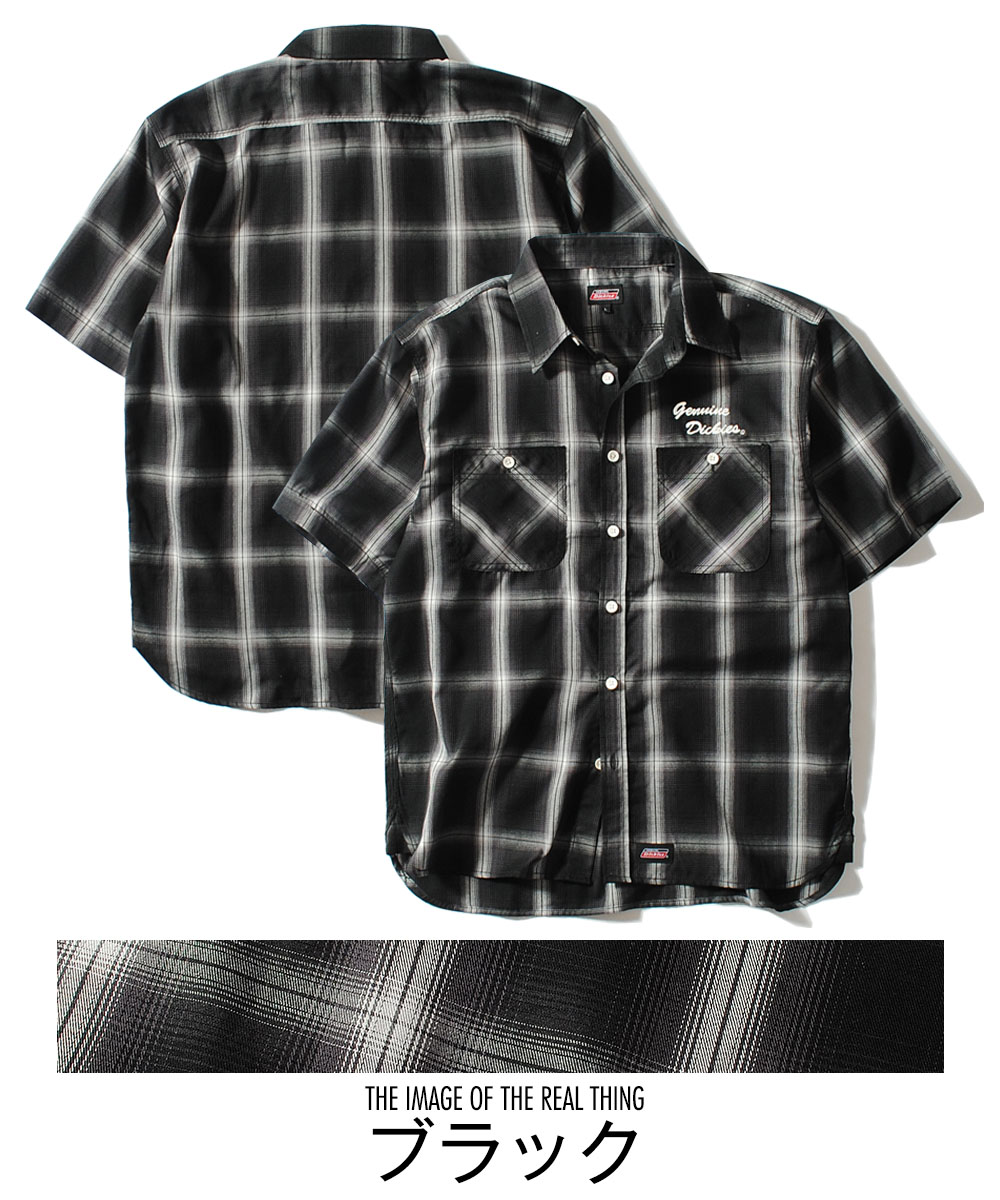 Dickies（ディッキーズ） 半袖シャツ オンブレチェックシャツ GENUINE
