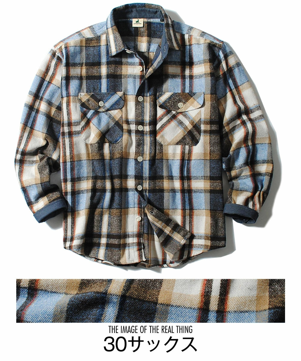 ※日曜日終了価格 新品タグ付き Name. チェックシャツ CAPTAIN STAG（キャプテンスタッグ） チェックシャツ ネルシャツ 長袖
