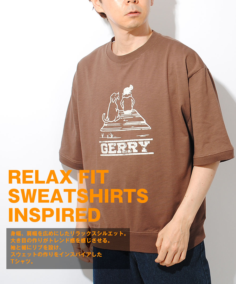 GERRY（ジェリー） スウェット Tシャツ 冷感スラブ天竺 ピーナッツ