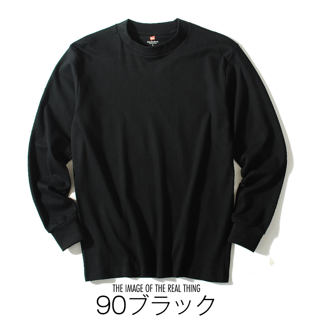 Hanes（ヘインズ） ロンT スエード ニット クルーネック ロング