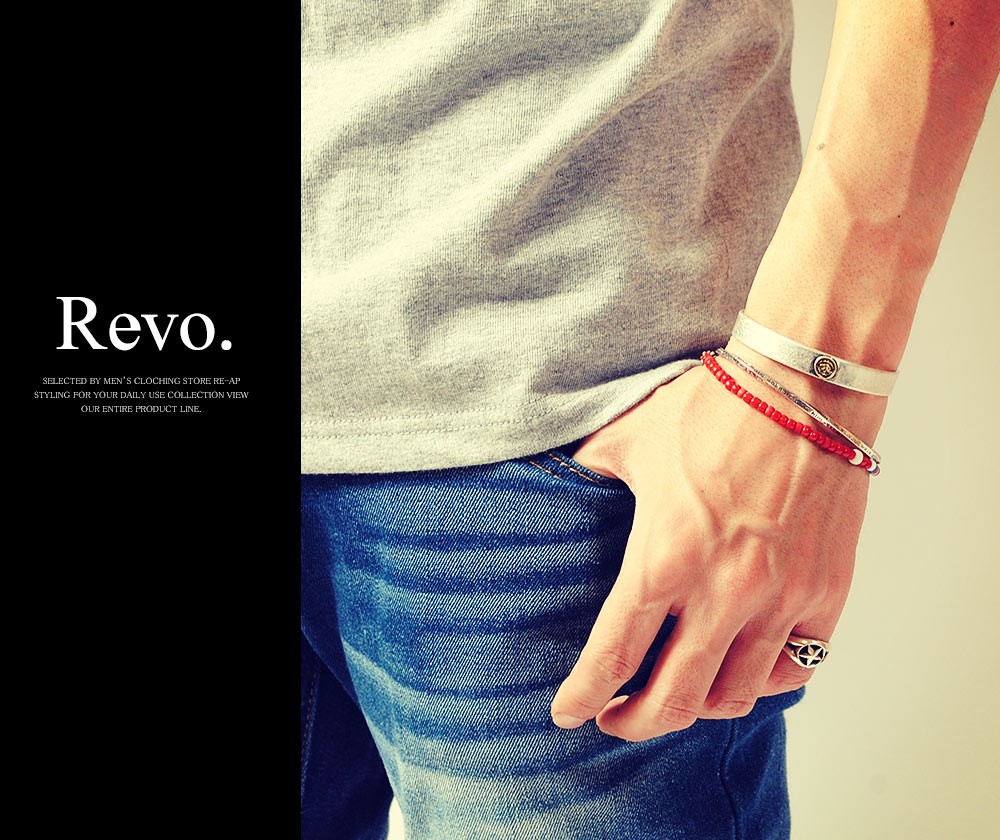 スマイル & スター バングル ブラス 真鍮ブレスレット / revo. レヴォ メンズ ユニセックス シルバー ゴールド アクセサリー ブレスレット  ss