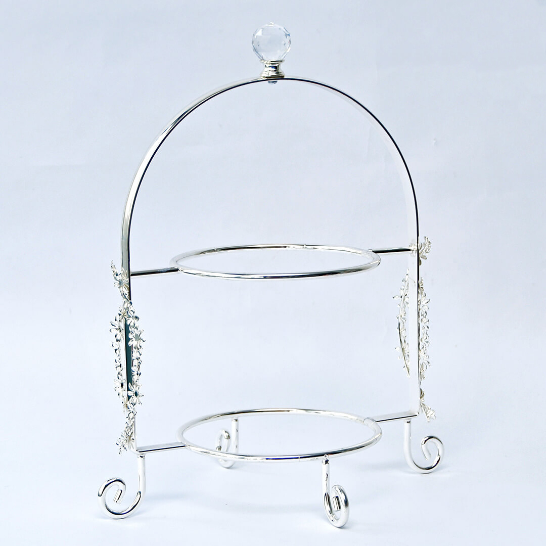 フラワーバイン トレイスタンド 2段ディスプレイ ケーキスタンド