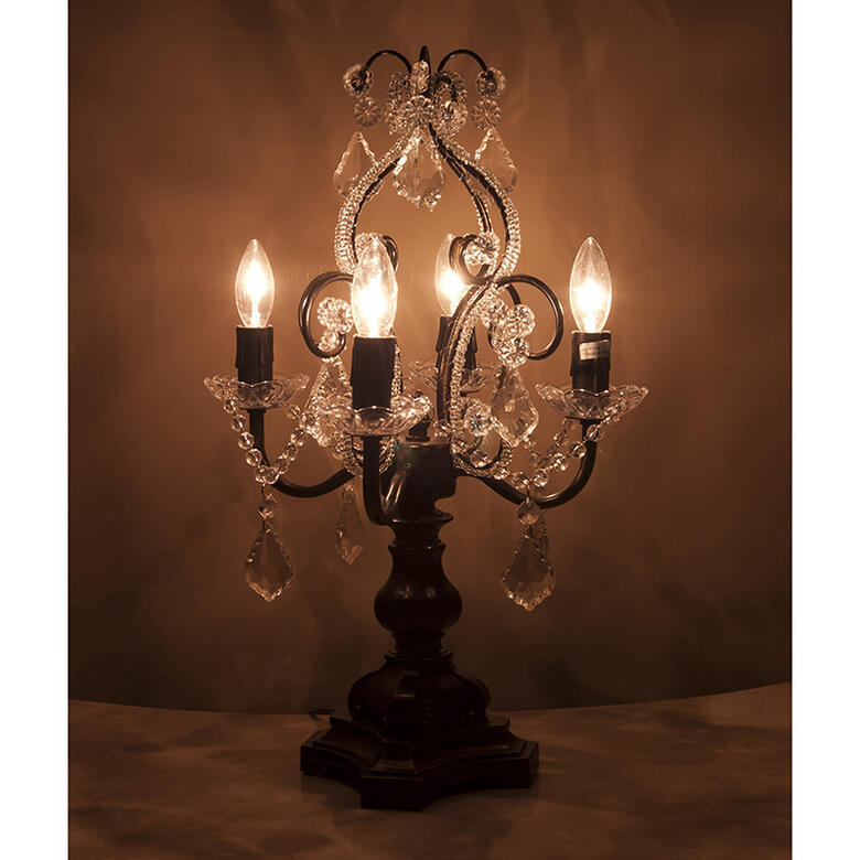 卓上シャンデリアランプ4灯 3色より選択 アンティークゴールド