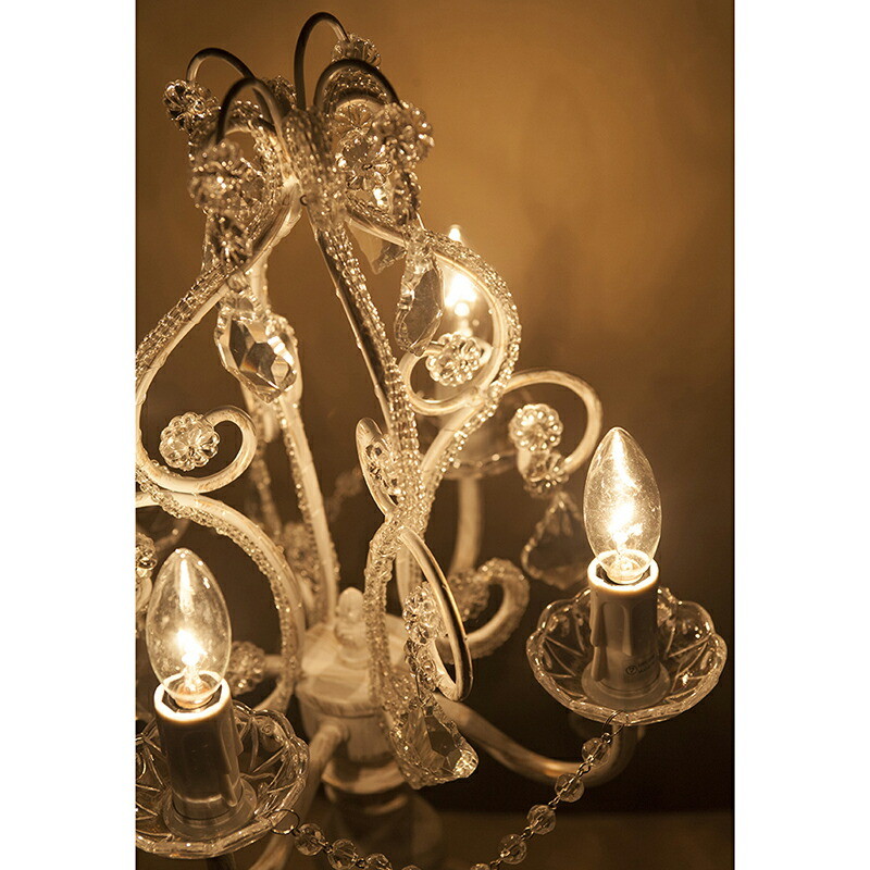 卓上シャンデリアランプ4灯 3色より選択 アンティークゴールド