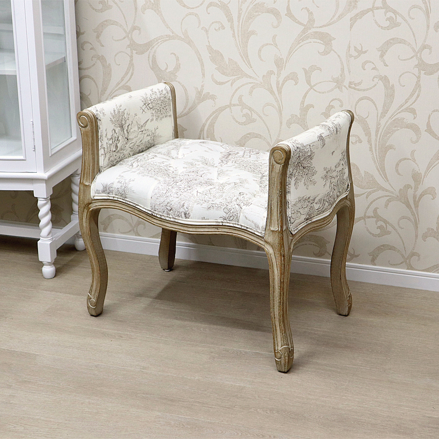 フレンチインテリア アームスツールアンティーク シャビー シャビー