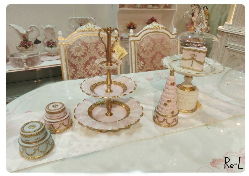 イタリア製 VILLARI ヴィラリ3段クイーンエリザベススタンド ケーキ