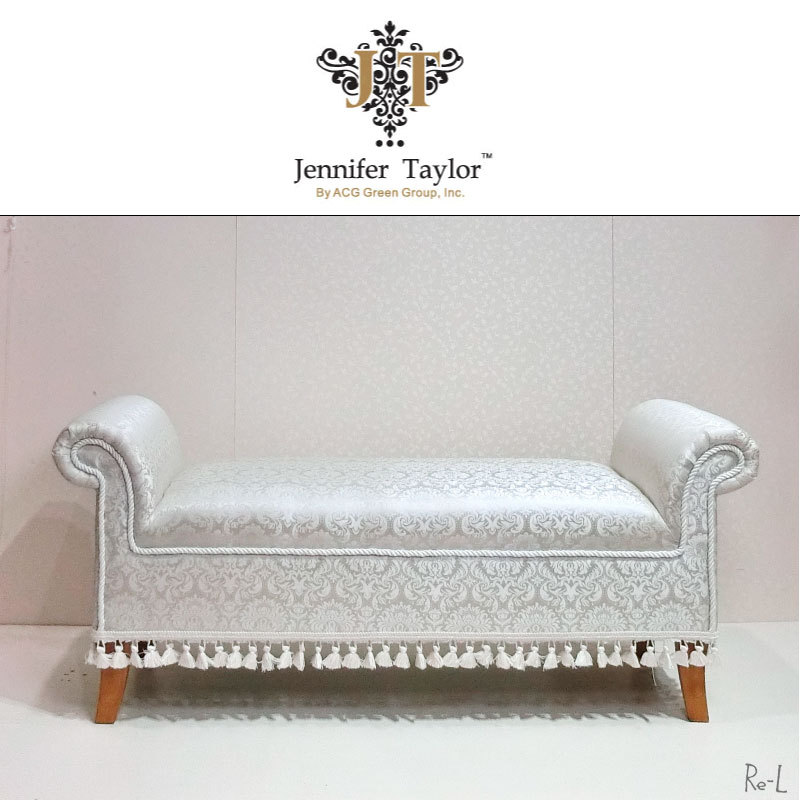 スツール グレー　タッセル　カウチ ソファ JENNIFER TAYLOR ジェニファーテイラー ハルノ Haruno-GR 宅配便・送料無料 RE25204RB