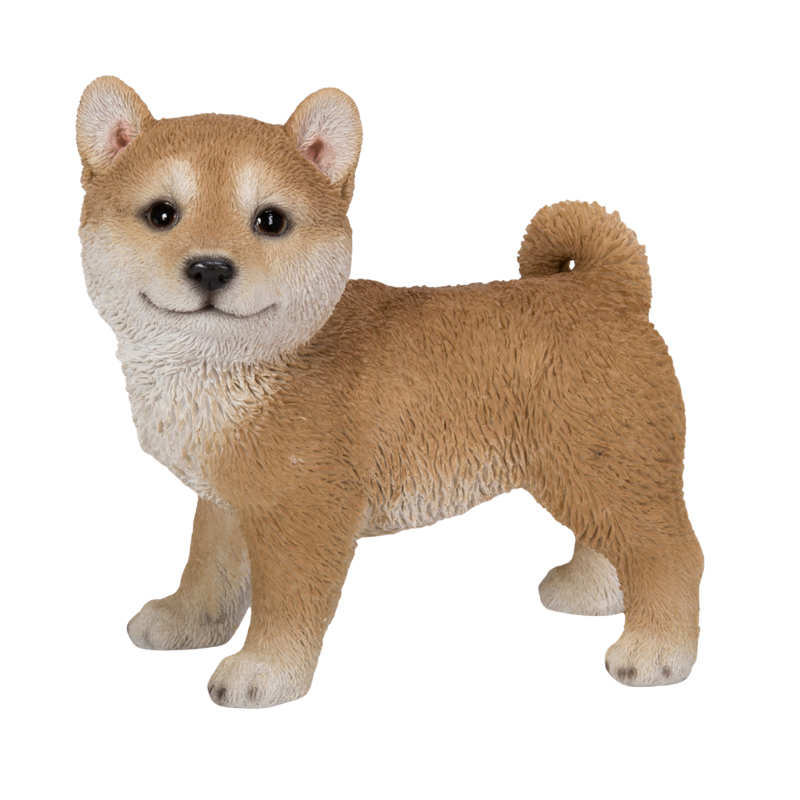 横向き柴犬 オブジェ置物 犬 フィギュア リアル インテリア雑貨 小物