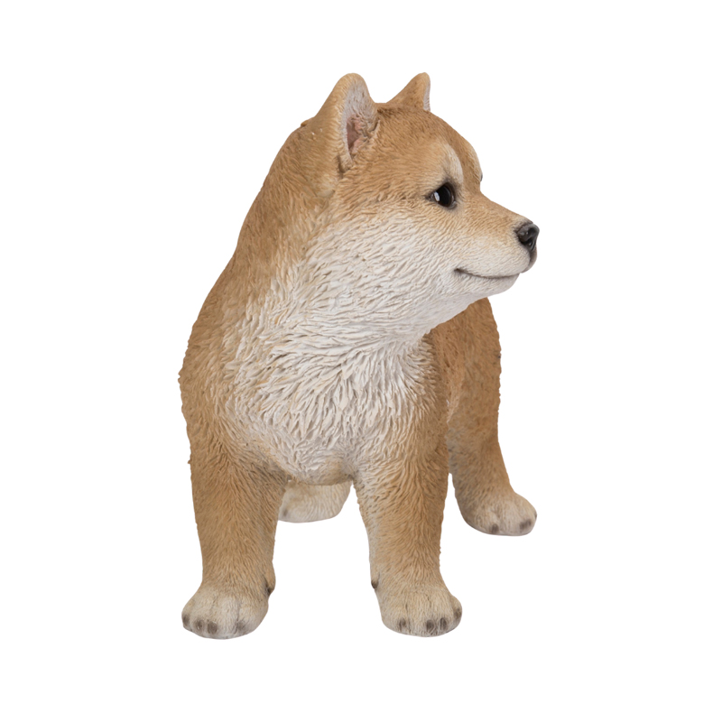 横向き柴犬 オブジェ置物 犬 フィギュア リアル インテリア雑貨 小物