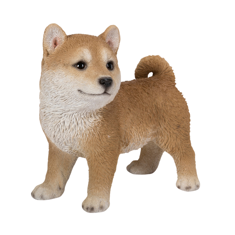 横向き柴犬 オブジェ置物 犬 フィギュア リアル インテリア雑貨 小物
