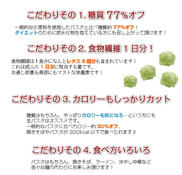 低糖質 生麺 スパゲッティ 12食 ローカーボ 糖質オフ 糖質制限 時短調理 代替食 カロリーオフ 食物繊維 1日分 健康 ダイエット 