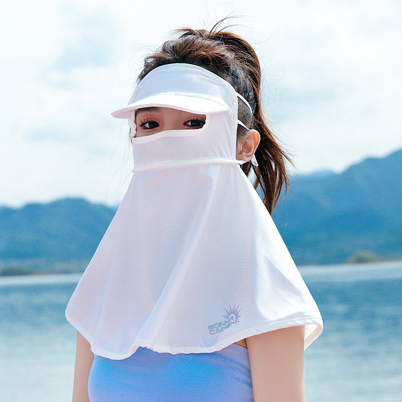 フェイスカバー UV 冷感 マスク 2022年 新商品 つば付き 日焼け止めマスク フルフェイス 首...