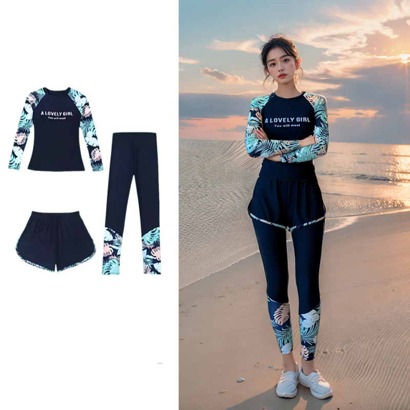 女性用 水着 セパレート水着 長袖 長ズボン サーフィン