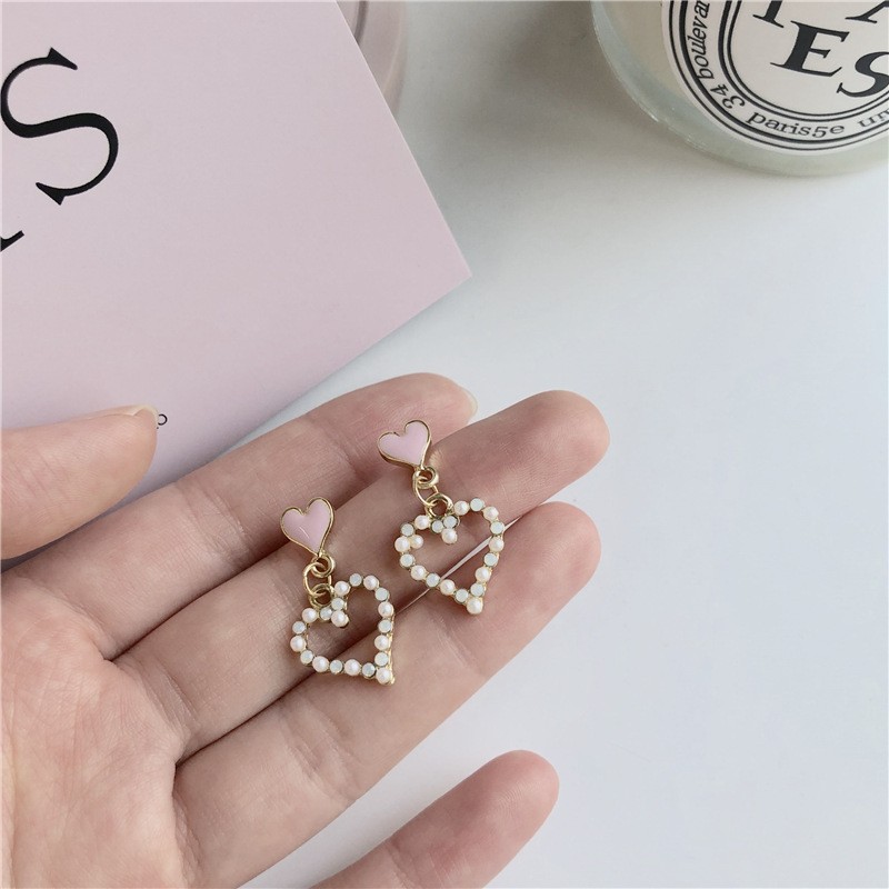 ピアス 人気 レディース ピアス キャッチ シルバーニードル ピアス ハート ペンダント ピアス 真珠 パール ピアス パーティー デート プレゼント ハートデザイン |  | 01