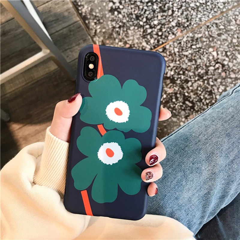 ❣️ iPhoneXR 手帳型ケース ストラップ付き マリメッコ風 ブルー ❣️ iPhoneXR 手帳型ケース ストラップ付き マリメッコ風 ブルー