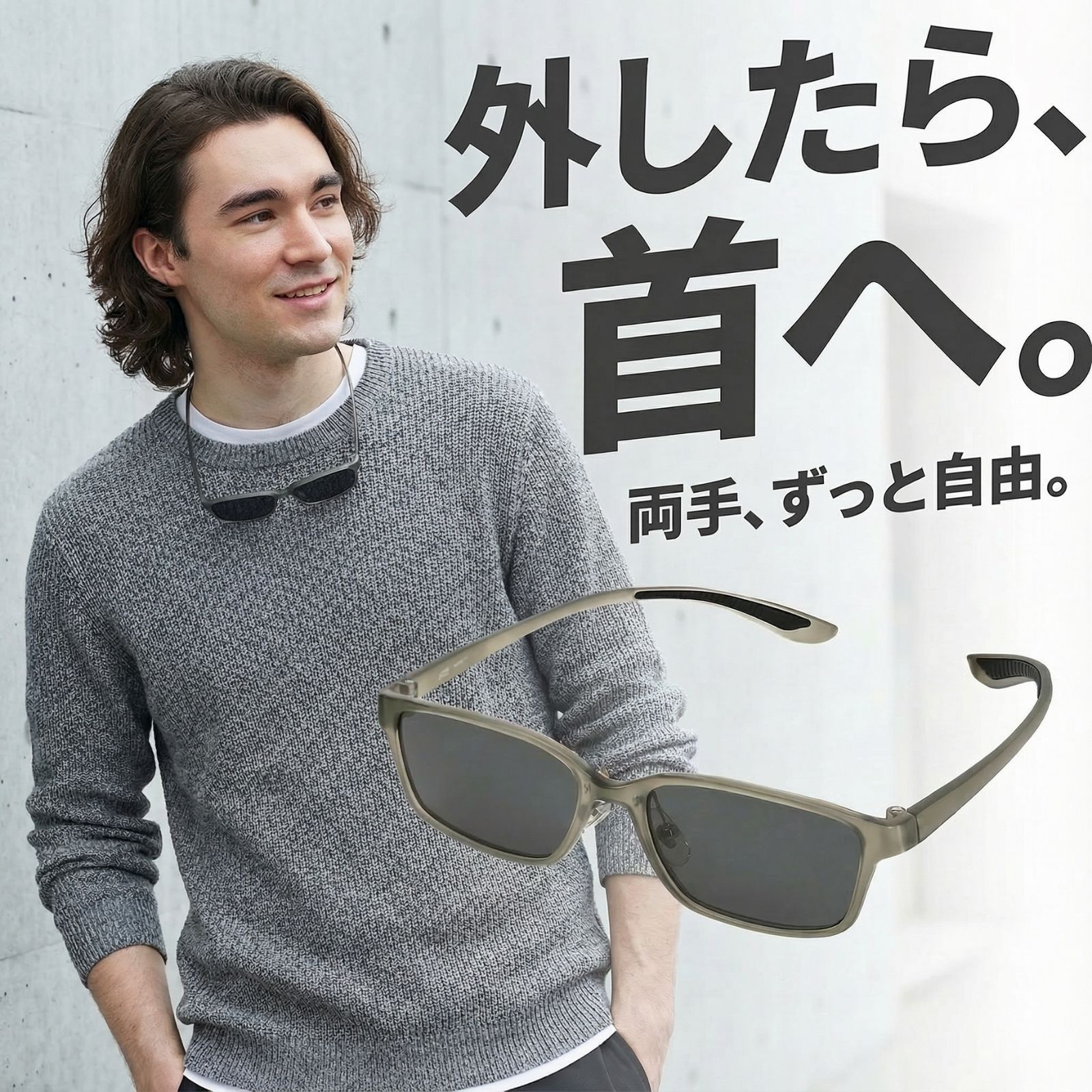 スリムフレームサングラス グレー Ray-Ban スクエアフレーム サングラス | グレー | FARFETCH JP