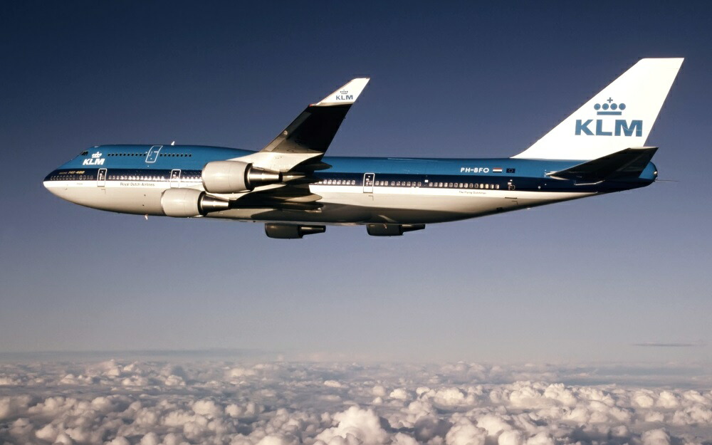 絵画風 壁紙ポスター (はがせるシール式) KLMオランダ航空 ボーイング